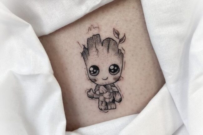 Tatuaje dibujo Groots. Autor: Yolitron.