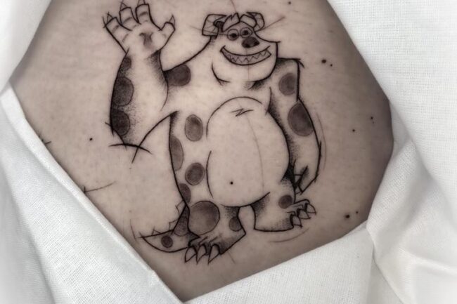 Tatuaje dibujo Monstruos University Sulley. Autor: Yolitron.